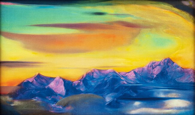 С.Н. Рерих. Канченджанга вечером.